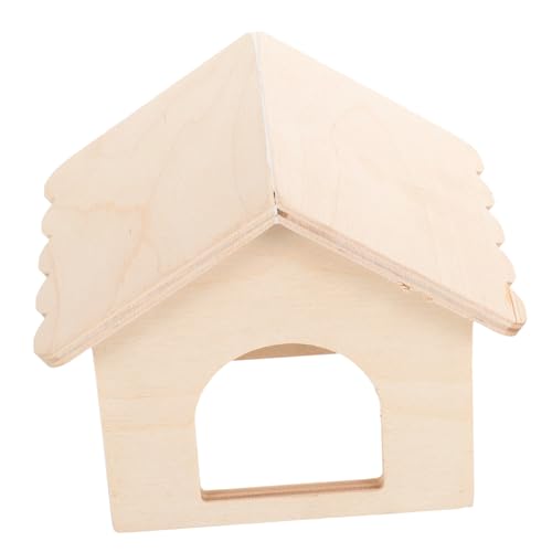 HOUDERCO Hamster Holzhaus Versteckspielzeug Empfindliches Hideaway Nest für Kleintiere aus Massivem Holz für Schlafen und Käfige und Sorgt HOUDERCO Hamster Holzhaus Versteckspielzeug Empfindliches Hideaway Nest für Kleintiere aus Massivem Holz für Schlafen und Käfige und Sorgt von HOUDERCO