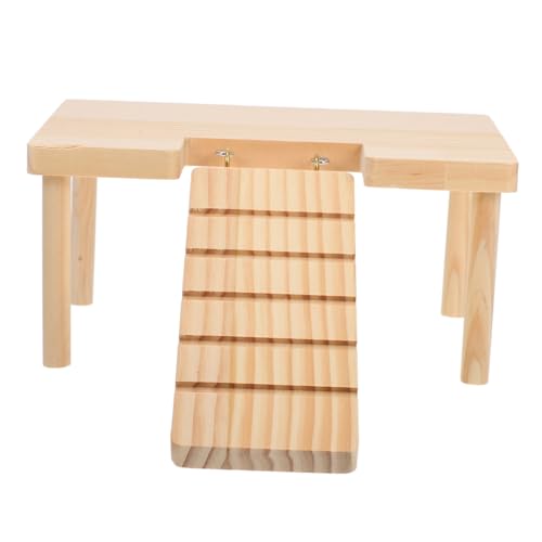 HOUDERCO Hamster Kletterständer Aus Holz Mit Treppe Für Hamsterkäfige Käfigzubehör Für Kleine Haustiere Wie Hamster Chinchillas Und Rennmäuse Und Funktional von HOUDERCO