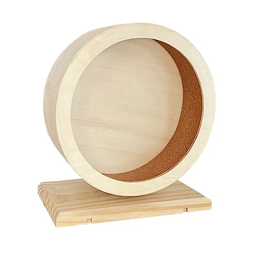 HOUDERCO Hamster Laufrad mit Stabiler Basis Holz Laufrad für Kleintiere für Hamster Mäuse und Kleine Igel Sorgt für Bewegung und Spaß HOUDERCO Hamster Laufrad mit Stabiler Basis Holz Laufrad für Kleintiere für Hamster Mäuse und Kleine Igel Sorgt für Bewegung und Spaß von HOUDERCO