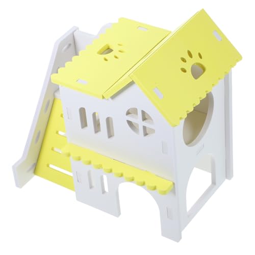 HOUDERCO Hamster Spielhaus aus Dekoratives Versteck für Kleintiere für Hamster Chinchillas und Rennmäuse Sicheres und Käfig Zubehör von HOUDERCO