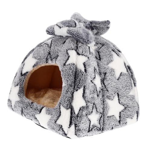 HOUDERCO Hamsterbett für Meerschweinchen und Kaninchen Warmes Bequemes Nest aus Atmungsaktivem mit Dickem für Winter Dekoratives Kleintierversteck von HOUDERCO