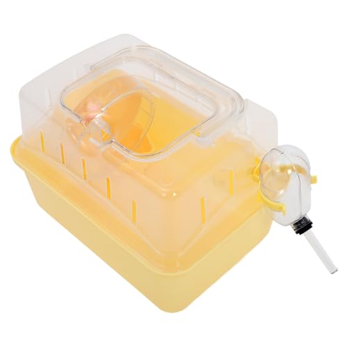 HOUDERCO Kleintiertragekäfig Mit Wasserflasche Tragbare Transportbox Für Hamster Und Meerschweinchen Aus Robustem Kunststoff Für Unterwegs HOUDERCO Kleintiertragekäfig Mit Wasserflasche Tragbare Transportbox Für Hamster Und Meerschweinchen Aus Robustem Kunststoff Für Unterwegs von HOUDERCO