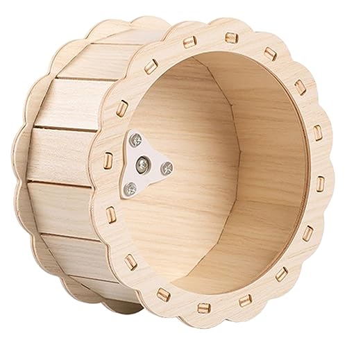 HOUDERCO Hamsterübung Rad Holz für Hamster Eichhörnchen Igel Laufspielzeug für Haustiere zur Gesunden Bewegung HOUDERCO Hamsterübung Rad Holz für Hamster Eichhörnchen Igel Laufspielzeug für Haustiere zur Gesunden Bewegung von HOUDERCO