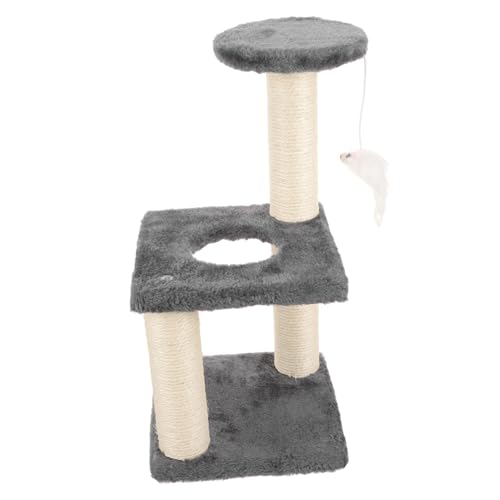 HOUDERCO Haushaltshaustierkatzen-kratzbaum 3-lagiges Kätzchen-kratzbrett Sicherer Haustier-kätzchen-Turm HOUDERCO Haushaltshaustierkatzen-kratzbaum 3-lagiges Kätzchen-kratzbrett Sicherer Haustier-kätzchen-Turm von HOUDERCO
