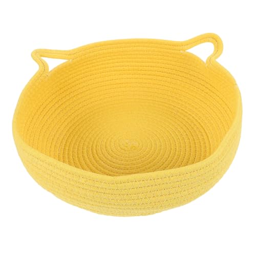 HOUDERCO Haustierbett Seilbett für Katzen Katzenbett Katzenrohr Katzenspielzeug für Wohnungskatzen katzenhaus katzenkorb Schlafnest für Haustiere Haustier schlafhaus Baumwollseil Yellow HOUDERCO Haustierbett Seilbett für Katzen Katzenbett Katzenrohr Katzenspielzeug für Wohnungskatzen katzenhaus katzenkorb Schlafnest für Haustiere Haustier schlafhaus Baumwollseil Yellow von HOUDERCO