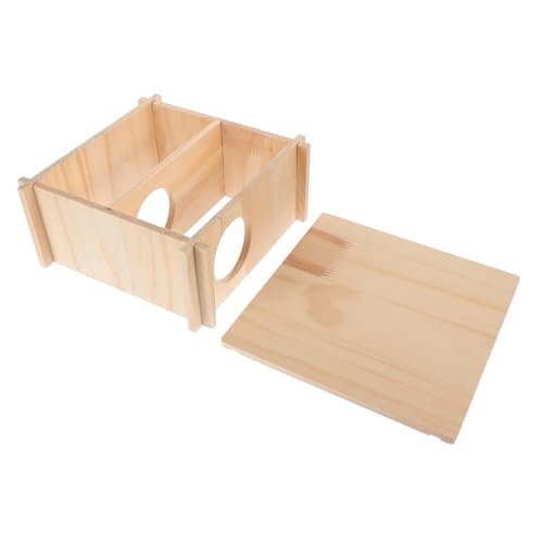 HOUDERCO Hamsterhaus Aus Holz Hamster Versteck Spielzeug Beißnest Kleines Haustierspielzeug Mäusehabitat Für Trainieren Und Spielen von HOUDERCO