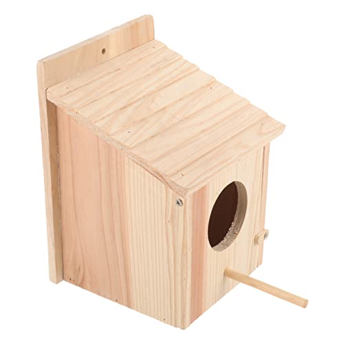 HOUDERCO Holz Vogelhaus für Garten Nistkasten mit Sicherem Versteck für Vögel Wetterfestes Design Naturholzfarbe für Wildvögel und Vogelbeobachtung HOUDERCO Holz Vogelhaus für Garten Nistkasten mit Sicherem Versteck für Vögel Wetterfestes Design Naturholzfarbe für Wildvögel und Vogelbeobachtung von HOUDERCO