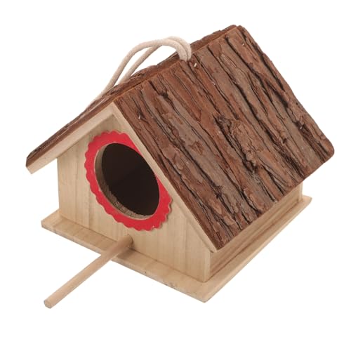 HOUDERCO Holz Vogelhaus für Kleine Papageien Nistkiste aus Massivem Holz Rustikales Design Warmes für Garten und Außenbereich Vogelzuchthaus für Wildvögel HOUDERCO Holz Vogelhaus für Kleine Papageien Nistkiste aus Massivem Holz Rustikales Design Warmes für Garten und Außenbereich Vogelzuchthaus für Wildvögel von HOUDERCO