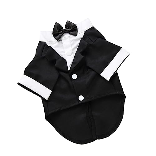HOUDERCO Hundeanzug Mit Fliege Haustierkostüm Für Hochzeiten Partys Und Anlässe Bequeme Hundekleidung XL Stilvolles Outfit Für Ihren Welpen von HOUDERCO