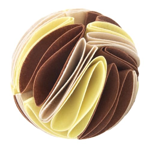 HOUDERCO Hundespielzeug Sniff Training Ball Abrieb Robust Interaktives Suchspielzeug für Kleine und Mittelgroße Hunde Fördert Geruchssinn und Spielerisches Futterfinden aus Formstabilem von HOUDERCO