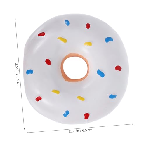 HOUDERCO Interaktives Kauspielzeug für Hunde Donut Design aus Latex Quietschendes für Welpen für Zahnpflege und Spielspaß von HOUDERCO
