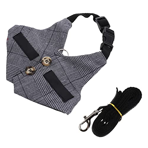 HOUDERCO Kaninchen Geschirr mit Leine im Gentleman Stil Atmungsaktives Hasen Streifengeschirr für Kleine Haustiere Leicht und Langlebig für Kaninchen und Katzen HOUDERCO Kaninchen Geschirr mit Leine im Gentleman Stil Atmungsaktives Hasen Streifengeschirr für Kleine Haustiere Leicht und Langlebig für Kaninchen und Katzen von HOUDERCO
