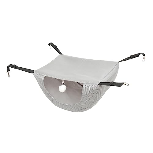 HOUDERCO Katze Hängematte Tülle Glocke Katzenhöhle Katze Heizkissen Katzenzeltbett Wasserbettspielzeug Für Katzen Katzenkäfig Katzenstreu Haustier Katzenhängematte Grey Dickes Sandwich-Netz HOUDERCO Katze Hängematte Tülle Glocke Katzenhöhle Katze Heizkissen Katzenzeltbett Wasserbettspielzeug Für Katzen Katzenkäfig Katzenstreu Haustier Katzenhängematte Grey Dickes Sandwich-Netz von HOUDERCO