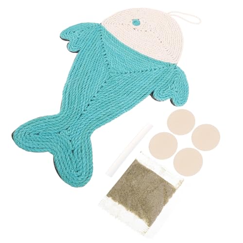 HOUDERCO Katzenkratzbrett Wellen-Fisch-Design Sisal-katzenkratzbrett Kratzmatte Für Hauskatzen Dekorativer Kätzchenkratzbrett HOUDERCO Katzenkratzbrett Wellen-Fisch-Design Sisal-katzenkratzbrett Kratzmatte Für Hauskatzen Dekorativer Kätzchenkratzbrett von HOUDERCO