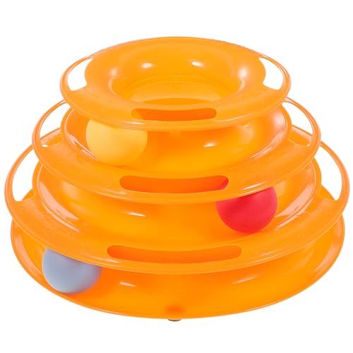 HOUDERCO Interaktives Katzenspielzeug-Set 3-lagig Rotierendes Kätzchenspielzeug Zum Spielen Buntes Haustierspielzeug Für Katzen HOUDERCO Interaktives Katzenspielzeug-Set 3-lagig Rotierendes Kätzchenspielzeug Zum Spielen Buntes Haustierspielzeug Für Katzen von HOUDERCO