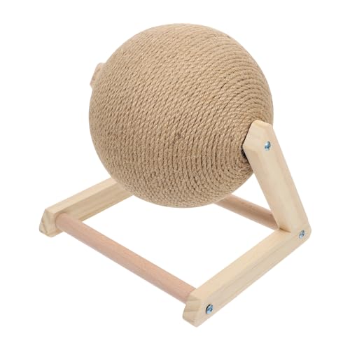 HOUDERCO Katzenkratzball Kätzchen zur Krallenpflege Kugelförmiger Kratzschutz für Möbel Stabiles Indoor Khaki für Katzen zur Beschäftigung und Pflege von HOUDERCO
