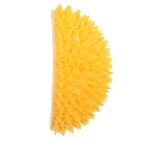HOUDERCO Katzenmassage Spielzeug Selbstkratzender Katzenkamm Praktisches Katzenpflege-zubehör Multifunktionales Platzsparendes Spielzeug Durian-gelber Farbe Für Katzenliebhaber von HOUDERCO