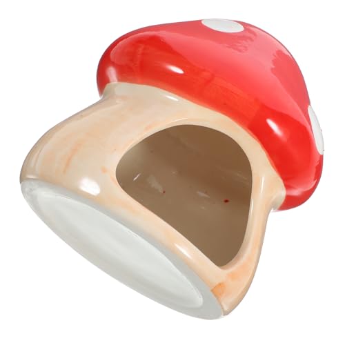 HOUDERCO Keramisches Hamsterversteck Pilzform für Meerschweinchen und Hamster und Langlebig Perfekter Schlafplatz für Kleine Haustiere HOUDERCO Keramisches Hamsterversteck Pilzform für Meerschweinchen und Hamster und Langlebig Perfekter Schlafplatz für Kleine Haustiere von HOUDERCO