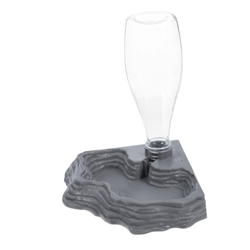 HOUDERCO Kunststoff Reptilien Trinkbrunnen Automatischer Wasserspender für Schildkröten und Eidechsen Rutschfestes Design Nachfüllen Bpa Frei Transparent von HOUDERCO