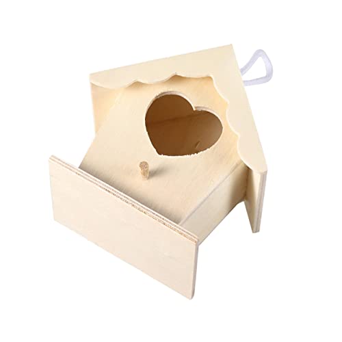 HOUDERCO Kreatives Holz Vogelnest in Hausform Als Hängeornament Für Kleine Vögel Wie Kanarienvögel Papageien Und Andere Vögel Langlebig Und Sicher Für Einsatz Als Deko Oder Gemütlichen HOUDERCO Kreatives Holz Vogelnest in Hausform Als Hängeornament Für Kleine Vögel Wie Kanarienvögel Papageien Und Andere Vögel Langlebig Und Sicher Für Einsatz Als Deko Oder Gemütlichen von HOUDERCO