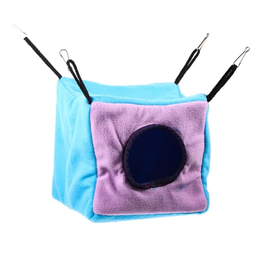 HOUDERCO Kuschelige Hängematte Für Kleintiere Bequemes Hamsterbett Aus Atmungsaktivem Material Für Zwerghamster Und Meerschweinchen Einfache Installation Im Käfig von HOUDERCO