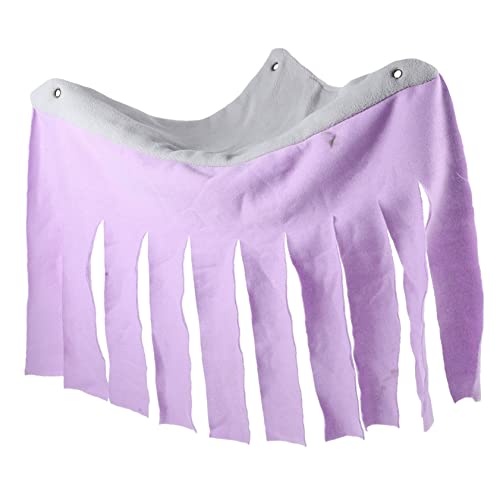 HOUDERCO Meerschweinchenecke Fleece Versteck für Kleine Haustiere Atmungsaktives Hamster Hideout Einstellbare Hängematte für Nager Wie Hamster und Frettchen Helllila von HOUDERCO