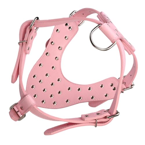 HOUDERCO Verstellbares Hundegeschirr mit Metallspikes für Outdoor Aktivitäten Tragbare Weste für Kleine und Große Hunde Verschleißfest Komfortabel und Sicher für Training und Reisen von HOUDERCO
