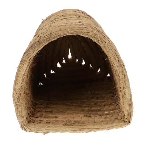 HOUDERCO Natürliches Handgewebtes Stroh Nest für Kleintiere Kleines Schlafnest für Hamster Kaninchen und Meerschweinchen Multifunktionales Leicht zu Reinigendes Kuschelbett für Kleine HOUDERCO Natürliches Handgewebtes Stroh Nest für Kleintiere Kleines Schlafnest für Hamster Kaninchen und Meerschweinchen Multifunktionales Leicht zu Reinigendes Kuschelbett für Kleine von HOUDERCO
