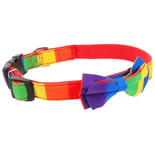 HOUDERCO Niedlicher Katzenkragen Regenbogen Katzenkragen Haustierkragen Einstellbare Hundedrüsenkragen HOUDERCO Niedlicher Katzenkragen Regenbogen Katzenkragen Haustierkragen Einstellbare Hundedrüsenkragen von HOUDERCO