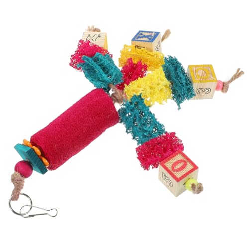 HOUDERCO Großes Mittelgroßes Und Papagei-Spielzeug Natürliches Luffa-kauspielzeug Schaukel Für Ziervögel von HOUDERCO