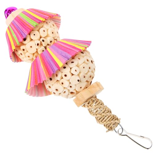 HOUDERCO Papageien-kauspielzeug, Hölzernes Papageienspielzeug, Papageienkäfig-bissspielzeug, Vogel-kauspielzeug, Papageienkäfig-hängespielzeug HOUDERCO Papageien-kauspielzeug, Hölzernes Papageienspielzeug, Papageienkäfig-bissspielzeug, Vogel-kauspielzeug, Papageienkäfig-hängespielzeug von HOUDERCO