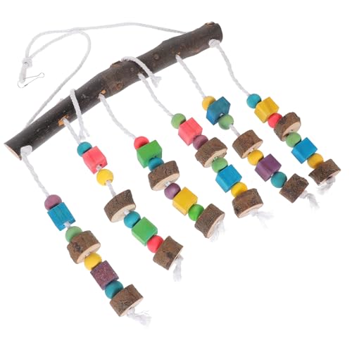 HOUDERCO Parrot Chew Toy Aus Natürlichem Für Vögel Hängespielzeug Mit Zerkleinerungsfunktion Geeignet Für Wellensittiche Und Papageien Fördert Die Zahnpflege Und Bietet Spaß Beim von HOUDERCO