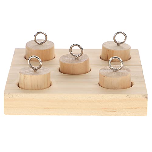 HOUDERCO Interaktives Papageien Spielzeug aus Holz für Sittiche und Nymphensittiche Kauspielzeug für Vögel Intelligenzspielzeug für Haustiere Vogelzubehör Geeignet für Kleine Papageien von HOUDERCO