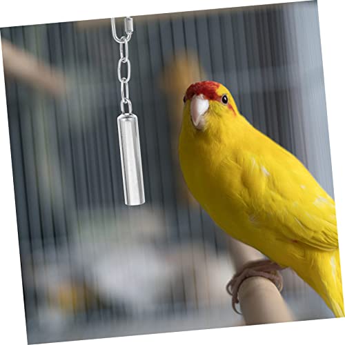 HOUDERCO Eichhörnchen Glocken Anhänger Für Vögel Langlebiges Vogelspielzeug Aus Edelstahl Sittichglocke Für Vogelkäfig Hängespielzeug Für Papageien Geeignet Für Nymphensittiche Und von HOUDERCO