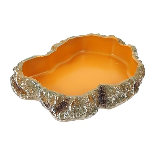 HOUDERCO Reptilien Futter und Wasserschale für Terrarien Multifunktionale Futterstation für Schildkröten Geckos und Andere Kleine Reptilien für Bequeme Fütterung von HOUDERCO