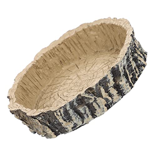 HOUDERCO Reptilien Futternapf aus Harz Schildkröten Wassernapf Futterschale für Eidechsen und Frösche Rutschfestes Design zu Reinigen für Terrarien und Aquarien von HOUDERCO