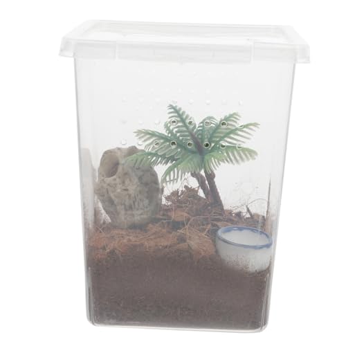 HOUDERCO Reptilienzuchtbehälter Für Springspinnen Insekten-transparentbox Indoor Kleines Spinnengehäuse Mit Futterbox Sicher Und Pflegeleicht HOUDERCO Reptilienzuchtbehälter Für Springspinnen Insekten-transparentbox Indoor Kleines Spinnengehäuse Mit Futterbox Sicher Und Pflegeleicht von HOUDERCO