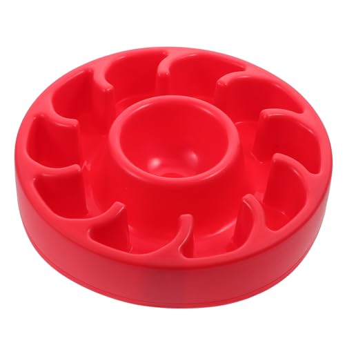 HOUDERCO Hundenapf Futternapf Für Hunde Und Katzen Slow Food Bowl Futternapf Für Haustiere Rot OPP-verpackt Haustiergesundheit von HOUDERCO
