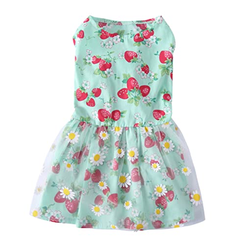 HOUDERCO Sommerliches Welpenkleid für Haustiere Atmungsaktive Hundekleidung mit Herzmuster für Kleine und Mittelgroße Partys und Frühlings Outfits HOUDERCO Sommerliches Welpenkleid für Haustiere Atmungsaktive Hundekleidung mit Herzmuster für Kleine und Mittelgroße Partys und Frühlings Outfits von HOUDERCO
