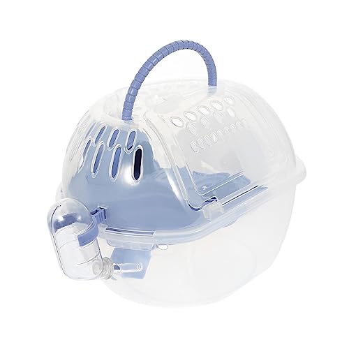 HOUDERCO Tragbarer Hamsterträger Atmungsaktive Transportbox für Kleine Haustiere für Reisen Camping und Ausflüge Reinigende Box für Hamster Chinchillas von HOUDERCO