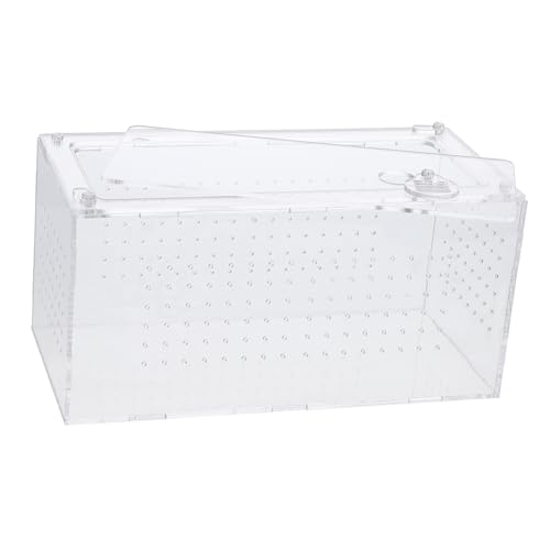 HOUDERCO Transparente Reptilienbox Multifunktionaler Schlangenkäfig Aus Kunststoff Belüfteter Terrarienkäfig Für Reptilien Und Insekten Für Futterzubehör Und Lebensraum Für Geckos von HOUDERCO