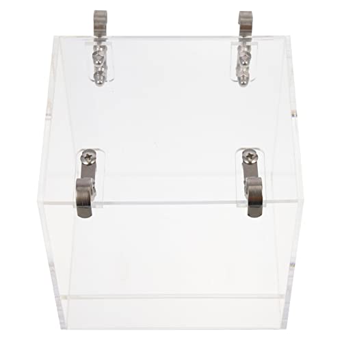 HOUDERCO Vogelbadewanne für Sittiche und Papageien Transparente Duschbox Käfigzubehör zur Stresslinderung und Fellreinigung für Kleine Haustiere von HOUDERCO
