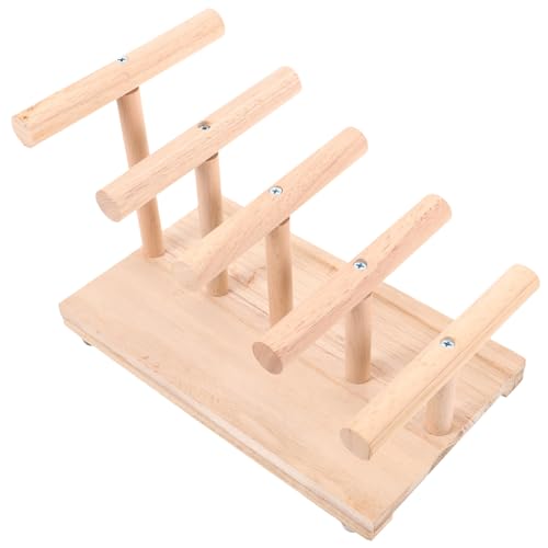 HOUDERCO Papagei Spielzeug Tragbarer Tisch-vogelsitz Vogel-trainingsständer Für Sittiche Conures Nymphensittiche Aus Hochwertigem Holz Sicher Und Langlebig von HOUDERCO