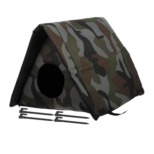 HOUDERCO Wetterfestes Katzenhaus Für Außenbereich Isolierte Katzenhütte Für Winter Robustes Und Warmes Tierheim Für Katzen Und Kleine Hunde Im Camouflage Design HOUDERCO Wetterfestes Katzenhaus Für Außenbereich Isolierte Katzenhütte Für Winter Robustes Und Warmes Tierheim Für Katzen Und Kleine Hunde Im Camouflage Design von HOUDERCO
