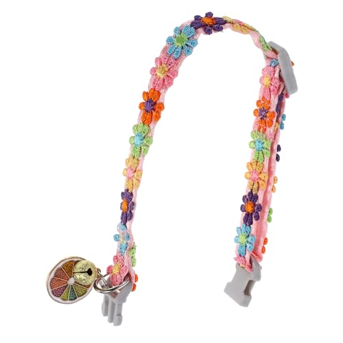 HOUDERCO Buntes Spitzenhalsband für Katzen und Kätzchen Verstellbares Glockenhalsband mit Blumenmuster Elastisches Haustierhalsband Dekoratives Hundehalsband Haustier Zubehör für Festivals HOUDERCO Buntes Spitzenhalsband für Katzen und Kätzchen Verstellbares Glockenhalsband mit Blumenmuster Elastisches Haustierhalsband Dekoratives Hundehalsband Haustier Zubehör für Festivals von HOUDERCO