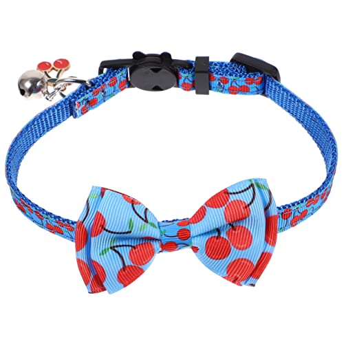 HOUDERCO Verstellbares Katzen Und Hundehalsband Mit Abnehmbarem Kirsch-Design Leicht Und Sicher Für Tägliche Nutzung Für Partys Und Besondere Anlässe Aus Strapazierfähigem Gefertigt von HOUDERCO