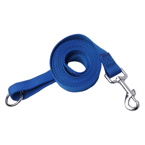 Starke Nylon-Hundeleine mit O-Ringen, 1,8 m und 3 m, 2,5 cm breit, für mittelgroße und große Hunde, Blau, 1,8 m Starke Nylon-Hundeleine mit O-Ringen, 1,8 m und 3 m, 2,5 cm breit, für mittelgroße und große Hunde, Blau, 1,8 m von HOUGAK