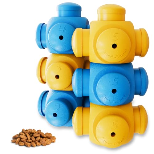 HOUNDGAMES Hunde-Puzzle-Spielzeug gegen Langeweile, Kauen, Zahnen und Leckerli-Dosierung für intelligente mittelgroße bis große Hunde – IQ Mental Enrichment Toys (6 Stück) von HOUNDGAMES