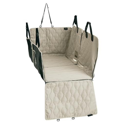 HOUT Premium-Haustier-Autositz, umwandelbar zwischen Einzel- und Doppelsitz, Reißverschlussverbindung, Beige, 124,5 x 57,1 cm HOUT Premium-Haustier-Autositz, umwandelbar zwischen Einzel- und Doppelsitz, Reißverschlussverbindung, Beige, 124,5 x 57,1 cm von HOUT