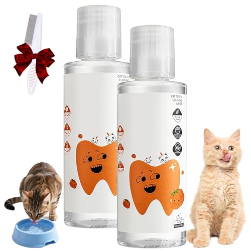 HOUXIANDOU Pawbright Plus, für Pawlife Plus, natürliche Zahnpflege für gesundes Zahnfleisch und frischen Atem, tägliche Anwendung für Hund und Katze (Katze (2 Stück)) von HOUXIANDOU